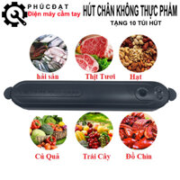 (TẶNG KÈM 10 Túi) Máy hút chân không thực phẩm mini cầm tay công suất lớn, Máy hàn miêng túi mini dùng cho gia đình