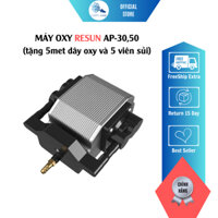 (Tặng kèm 5 mét dây và 5 viên sủi) Máy Sủi Oxy Yên Tĩnh 6 Vòi Resun AP-30 16W, AP-30A 18W
