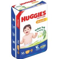 {Tặng kèm 8 miếng}Bỉm Huggies Skin Care Tã Quần Tã Dán M76/L68/XL60/XXL54 Tràm Trà Tự Nhiên Phiên Bản Sản Xuất 2023