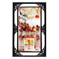 [TẶNG KÈM BLOC 2025] - LỊCH TẾT 2025 - BÌA LỊCH GỖ TRÁNG GƯƠNG CAO CẤP 52x83CM - BÌA KHUNG NHỰA- TRANH LỊCH