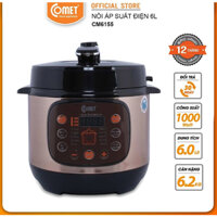 [[[TẶNG KÈM]]] BỘ 3 DĨA DÂU --- Nồi áp suất điện Comet CM6155