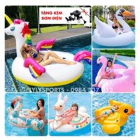 [TẶNG KÈM BƠM ĐIỆN] Phao Thú Khổng Lồ, Phao Bơi Hồng Hạc/Ngựa Unicorn Khổng Lồ,phao Thú Loại lớn Hàng cao cấp- LoiSport