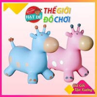 [Tặng Kèm Bơm] Đồ Chơi Thú Nhún Cao Su Có Nhạc, Húp Húp Hình Chú Hà Mã Bơm Hơi Nhiều Màu Sắc Cho Bé Vận Động Ngoài Trời