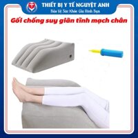Tặng Kèm Bơm Hơi - Gối Kê cao Chân Chống Suy Giãn Tĩnh Mạch Chân, Nhức Mỏi, Phù Nề Chân