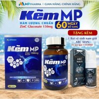 [Tặng Kèm Bọt Vệ Sinh] MP17 TPBS Kẽm MP Zinc 150mg , Kẽm hỗ trợ sức khoẻ cho nam giới-gói 30,60 viên