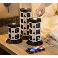 [Tặng Kèm Chấu Chuyển Đổi] Ổ Cắm Điện Đa Năng Thông Minh Chống Giật Mẫu Mới Cực Rẻ Đẹp