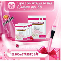 (tặng kèm cọ) Ủ trắng da mặt 1hộp 3gói