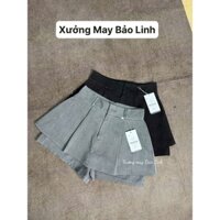 {tẶNG KÈM ĐAI} Quần Váy 2 Tầng Bảo LInh Cạp lưng Cao Có Quần Short Chống Lộ Thiết Ké Khoá Trước CV1954