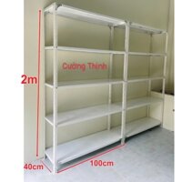 Tặng kèm đế nhựa Kệ sắt v lỗ MÀU TRẮNG Nhiều Kích Thước lắp ráp 3 tầng 4 tầng 5 tầng- MÀU TRẮNG