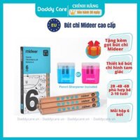 TẶNG KÈM GỌT BÚT Hộp Bút Chì Cao Cấp Thick Triangular Pencils Mideer, Đồ Chơi Giáo Dục Cho Bé - Bút Chì 2B  Gọt bút