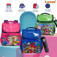 (TẶNG KÈM HỘP BÚT) Cặp hỗ trợ chống gù tiểu học nam nữ LADODA C145 nhiều màu sắc, hình in bắt mắt
