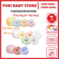 [Tặng kèm hộp đựng, dây giữ] Ti giả Moyuum CHÍNH HÃNG núm Silicon mềm mại chống hô vẩu cho bé