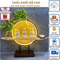 [TẶNG KÈM HỘP NỤ TRẦM] Thác Khói Tiểu Cảnh Trầm Hương Tam Phật An Nhiên Tịnh An Deco, Decor Qùa Tặng