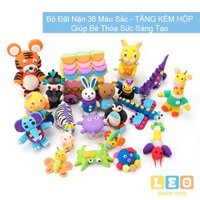 [Tặng Kèm Hộp Tiện Dụng] Bộ Đất Nặn 36 Màu Sắc - An Toàn Tuyệt Đối - Giúp Bé Thỏa Sức Sáng Tạo