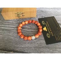 [Tặng kèm hộp và dây phụ] Vòng tay gỗ Huyết Long ( Huyết Rồng ) mix đầu phật -  May mắn bình an