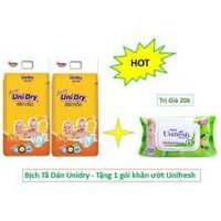[Tặng kèm khăn ướt Vitamin E 80 miếng] ----2 gói ----Tã Dán Unidry Super S48-.M42-L38-XL34--mẫu mới