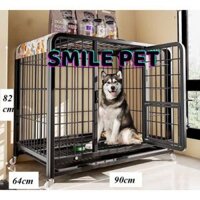 💥[TẶNG KÈM KHAY]💥 3 Size Chuồng Chó Nan Ống 61,80,90 Dành Cho Chó Lớn Cao Cấp Dưới 25kg