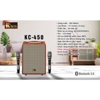 [TẶNG KÈM LỌC ÂM GIẢM HÚ][Tặng pin sạc cao cấp]Loa xách tay KCBOX KC-450, KCBOX KC 450,Kc450,Loa KC450