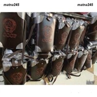 [TẶNG KÈM LY + PHỄU] Bình tông CCCP đựng rượu Inox kèm bao da 3.8L xây đắp kiên cố,chắc chắn