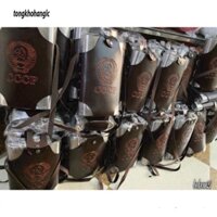 [TẶNG KÈM LY + PHỄU] Bình tông CCCP đựng rượu Inox kèm bao da 3.8L xây đắp kiên cố,chắc chắn