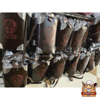 [TẶNG KÈM LY + PHỄU] Bình tông CCCP đựng rượu Inox kèm bao da 3.8L thiết kế kiên cố,chắc chắn