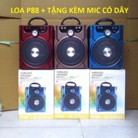 [TẶNG KÈM MICRO] : LOA P88- LOA KARAOKE XÁCH TAY MINI BLUETOOTH P88 + TẶNG KÈM MICRO