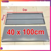 {Tặng kèm ốc} MÂM SẮT,dài 100cm x rộng 40cm - Lắp ráp kệ sắt v lỗ, màu Trắng, Đen, Xám