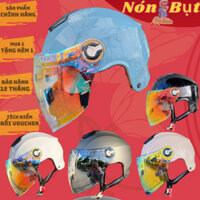 [TẶNG KÈM ỐNG TAY CHỐNG NẮNG] Mũ Nón Bảo Hiểm Nửa Đầu 1/2 NAPOLI N011 Helmet Kính Dài Tiện Cho Cả Nam Và Nữ [CHÍNH HÃNG]