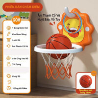 [Tặng Kèm Pin] Đồ Chơi Ném Bóng Rổ Tính Điểm Tự Động Và Ném Vòng Cho Bé