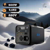 [Tặng kèm pin năng lượng mặt trời 100W] Trạm sạc Camping IBEON 600W Bảo hành 2 năm