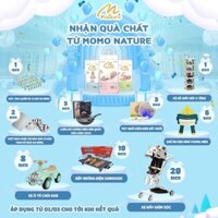 (Tặng kèm quà) Bỉm quần/dán MOMO DIAMOND NATURE hữu cơ cao cấp quần/dán size M60/L54/XL50/XXL48