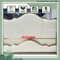 {Tặng kèm Tab}Giường ngủ viền inox thiết kế tân cổ điển - giường bọc nệm nhập khẩu
