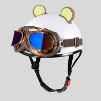 Tặng kèm Tai Chuột Mickey Mũ Bảo Hiểm Nửa Đầu Kèm Kính Phi Công đặt chuẩn quatest 2