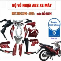 [TẶNG KÈM TEM XE] Bộ dàn áo xe Wave RSX 110 đời 2010 đến 2012 màu ĐỎ ĐUN nhựa ABS cao cấp - G547