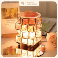 [Tặng kèm tinh dầu - Có bán túi quà] Đèn Khuếch Tán Hương Thơm Đá Pha Lê Cao Cấp Hình Rubik MUAMUA