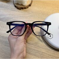 [Tặng kèm túi da] Kính mắt kiểu dáng vuông đen sáng Nam Nữ BGlasses-VHN