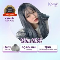 [Tặng kèm ủ Bio] Thuốc nhuộm tóc màu XÁM KHÓI, kem nhuộm tóc tại nhà siêu dưỡng tặng kem ủ Kolorhair