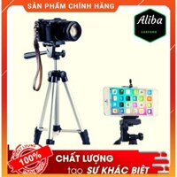 [TẶNG KẸP ĐIỆN THOẠI ] Giá đỡ điện thoại tripod 3 chân tương thích với nhiều dòng máy, Nhôm cao cấp ALIBALUXFOOD