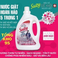 [Tặng khăn lau bếp đa năng]Nước giặt xả Suzy Anh Đào Plus 2,4kg 5 trong 1 Nhật Bản, thành phần hữu cơ, an toàn cho e bé.