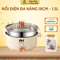 [TẶNG KHĂN] Nồi ĐIện Đa Năng Dung Tích 1.8L Có Kèm Xửng Hấp, Nồi Điện Đa Năng Kiểu Dáng Hàn Quốc Công Suất Vừa X621