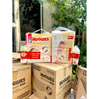 (Tặng khăn ướt) Bỉm Huggies Skin Perfect Newborn, S dán cho bé sơ sinh mềm mại thấm hút tốt