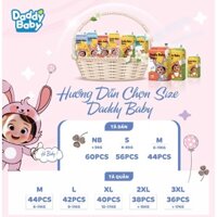 [Tặng khăn ướt ]Tã Bỉm Dán/ Quần DADDY BABY Hàn Siêu Mỏng, Siêu Thấm Hút Cho Bé Yêu