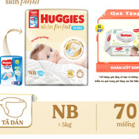 [tặng khăn ướt] Tã dán sơ sinh Huggies mới 58-74 miếng NB58/NB74 (Cho bé dưới 5kg)