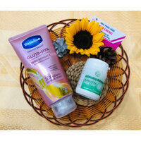 [Tặng Kích trắng Thái] Sữa dưỡng thể Vaseline Healthy Bright Gluta HYA Serum 10X Thái Lan 330ml