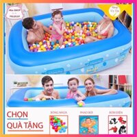 [Tặng kính bơi] Hồ bơi gia đình, phao bơi cỡ lớn 2m1, 2m6 3 tầng có đáy chống trượt (HÀNG LOẠI 1 CÂY DỪA DÀY BỀN)