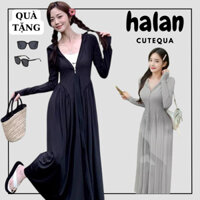 TẶNG KÍNH RÂM Áo chống nắng nữ toàn thân dáng váy 2025 thun lạnh Chống UV 50+ HaLan