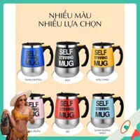 (Tặng Lego 99k) Ly cốc Inox Self stirring mug tự khuấy thông minh dùng pin 6x8,5x13,5cm 450ml cao cấp