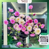 [TẶNG LÓT BÌNH] Bình Hoa thuỷ tinh thổi 2 tai decor, phù hợp nhiều loại hoa - ND19