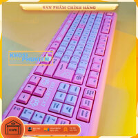 [Tặng lót chuột ] Bộ Bàn phím và chuột màu hồng hình mèo kitty - COMBO BÀN PHÍM CHUỘT HELLO KITTY