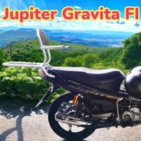 (Tặng lót tay) Baga phượt cho xe Jupiter gravita.Mẫu mới có thể tháo rời tay vịn